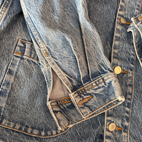 ZARA OVERSIZED BLUE DENIM JACKET L - Picture 8 of 9
